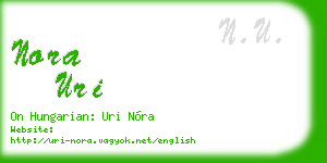 nora uri business card
